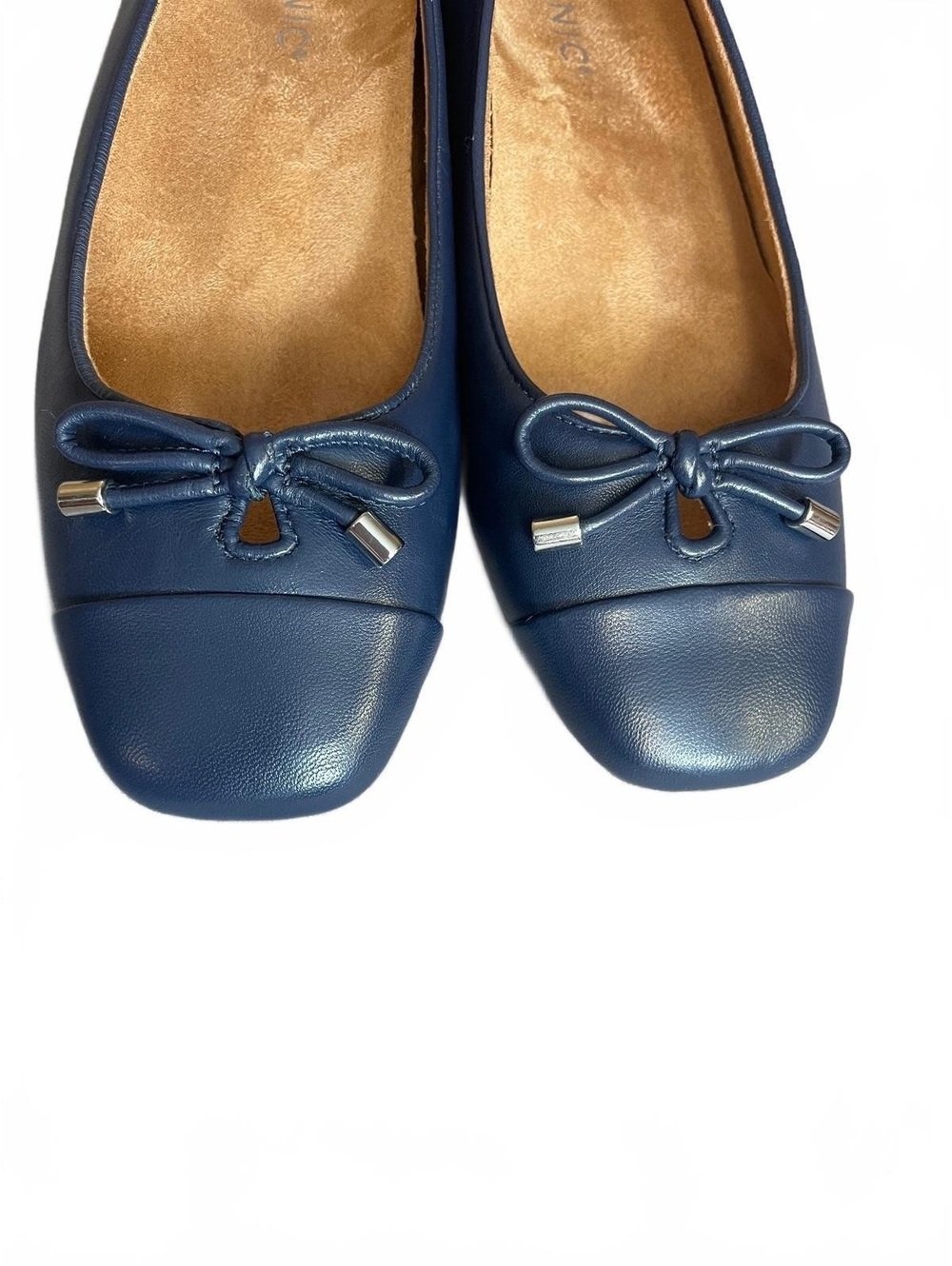 Vionic Klara navy ballet flats with bow detail 8 - Picture 3 of 8